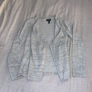 Heathered grey cardigan